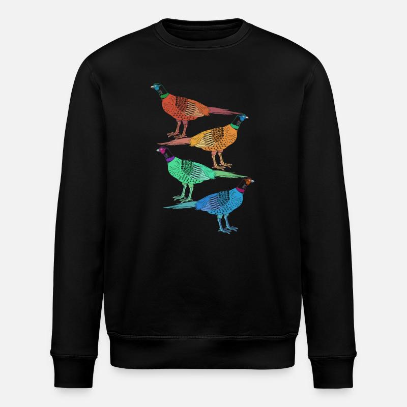 Pheasant Hunting Hunting Hunting Pheasant - Stanley/Stella ROLLER Unisex Organic Sweatshirt - black