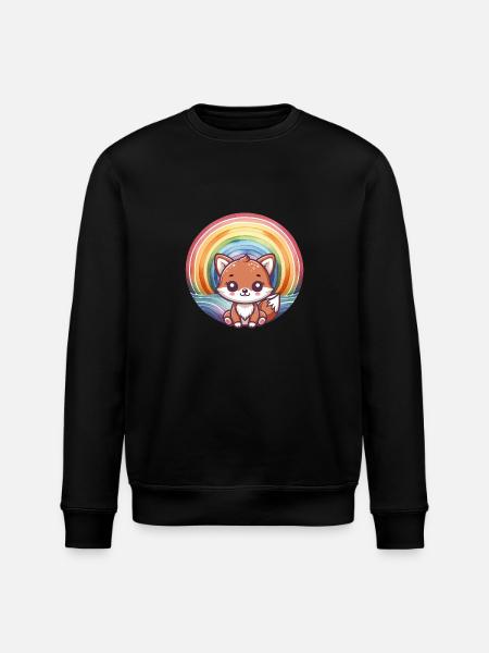 Fuchs Füchse Kinder Kind - Stanley/Stella Unisex Bio-Sweatshirt ROLLER - Schwarz