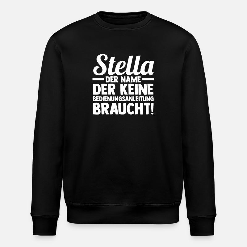 First name Stella - Stanley/Stella ROLLER Unisex Organic Sweatshirt - black