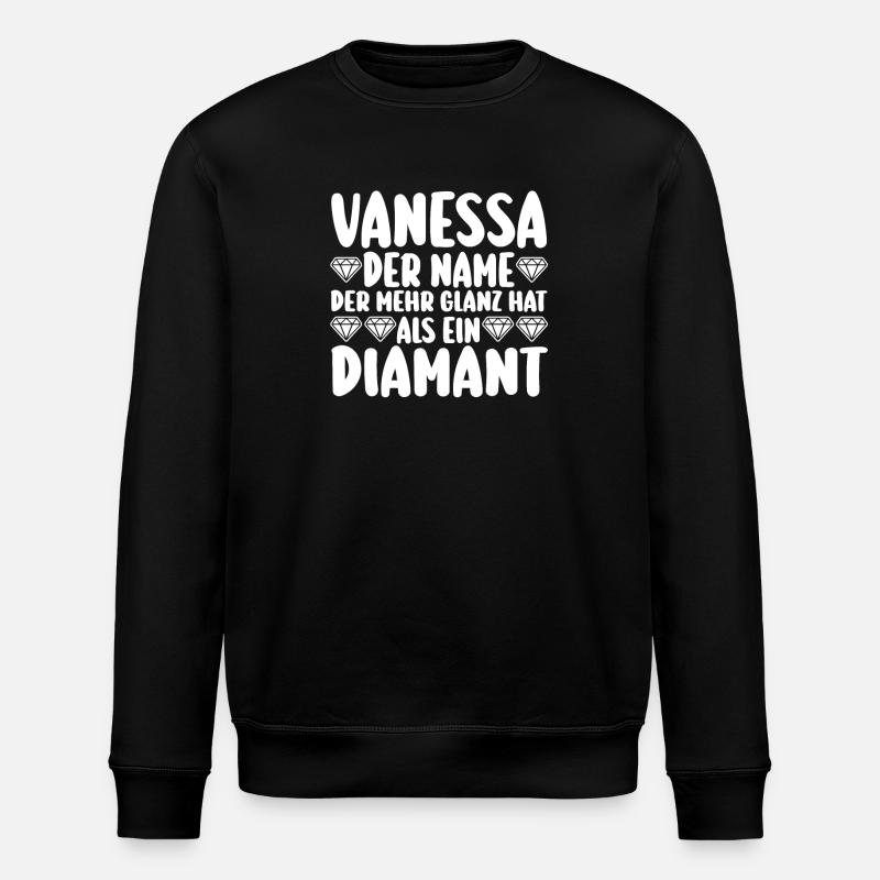 First name Vanessa - Stanley/Stella ROLLER Unisex Organic Sweatshirt - black