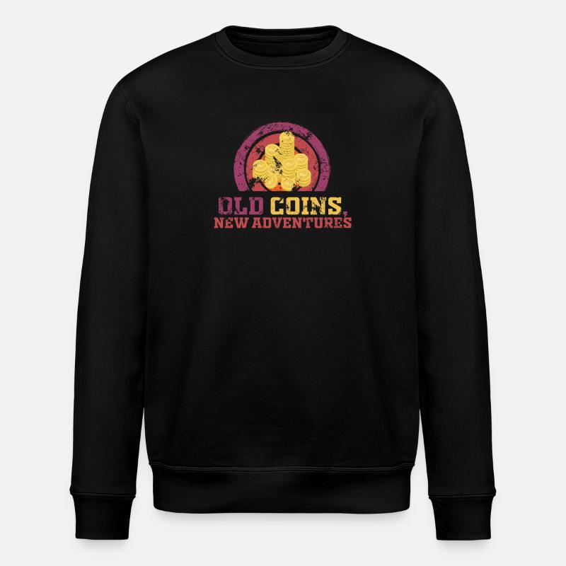 Alte Münzen Neue Abenteuer Numismatik - Stanley/Stella Unisex Bio-Sweatshirt ROLLER - Schwarz