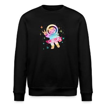 LEWIN - Schöner Jungen Name mit süßem Astronaut - Stanley/Stella Unisex Bio-Sweatshirt ROLLER - Schwarz - Vorne - Nik (191cm)