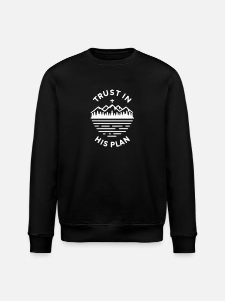 Trust in His Plan - Stanley/Stella ROLLER Unisex Organic Sweatshirt - black