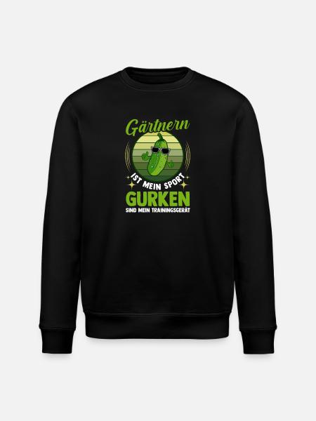Gärtner Gurke Bauer Garten - Stanley/Stella Unisex Bio-Sweatshirt ROLLER - Schwarz