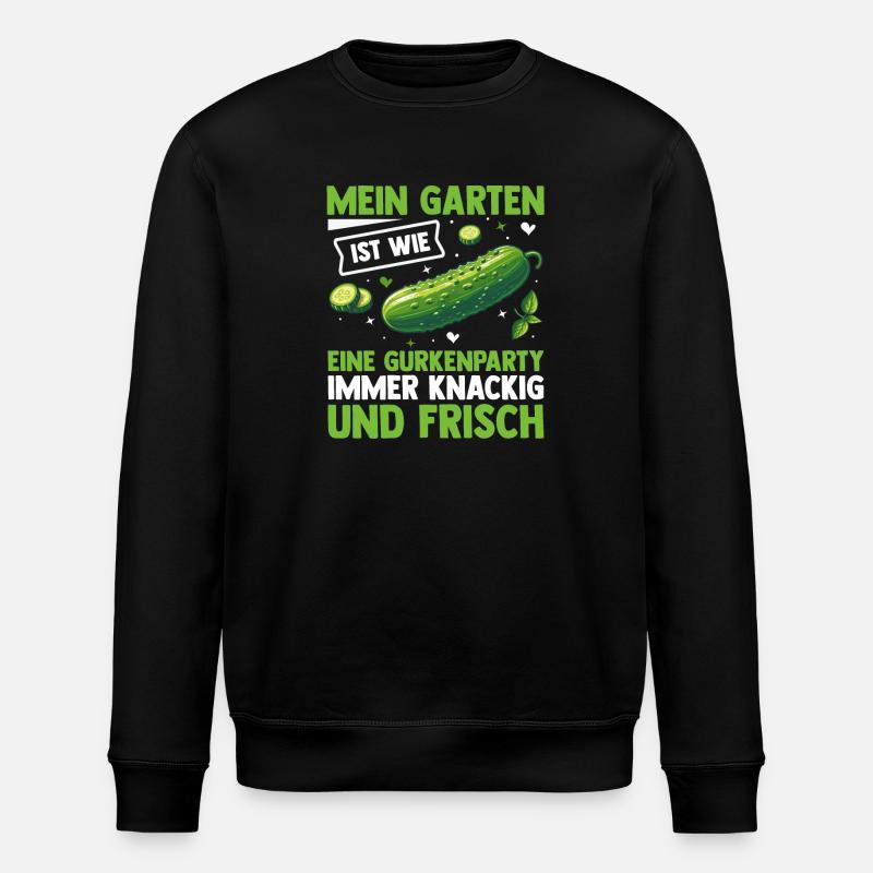 Gärtner Gurke Bauer Garten - Stanley/Stella Unisex Bio-Sweatshirt ROLLER - Schwarz