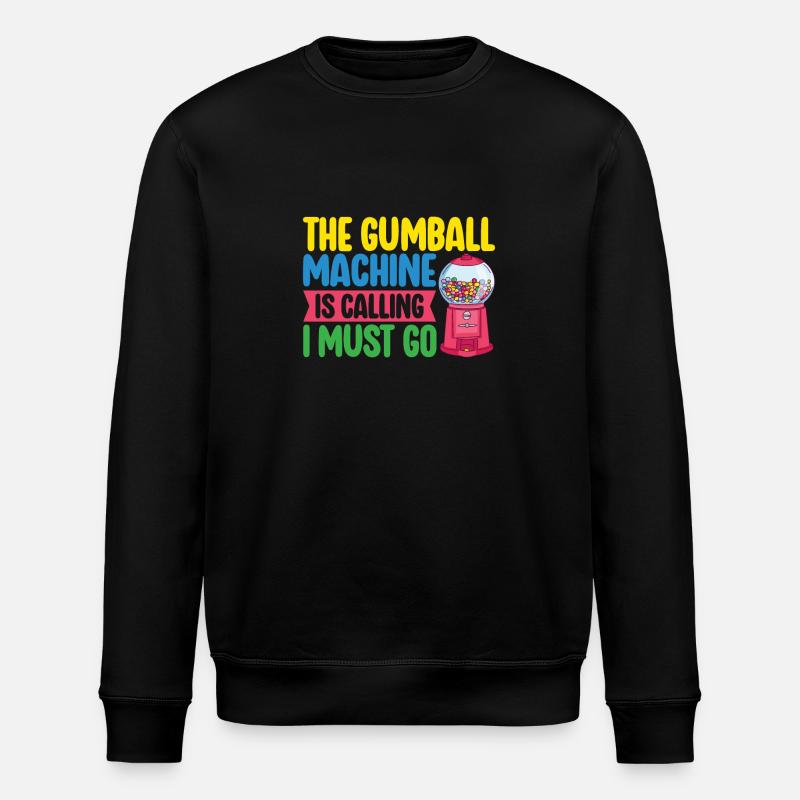 Gumball Machine Chewing Gum Machine - Stanley/Stella ROLLER Unisex Organic Sweatshirt - black