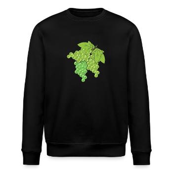 Weintraube Weintrauben Trauben Rebe Wein Garten - Stanley/Stella Unisex Bio-Sweatshirt ROLLER - Schwarz - Vorne - Nik (191cm)