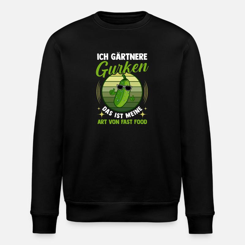 Jardinier Concombre Jardin fermier - Sweat bio ROLLER Stanley/Stella Unisexe - noir