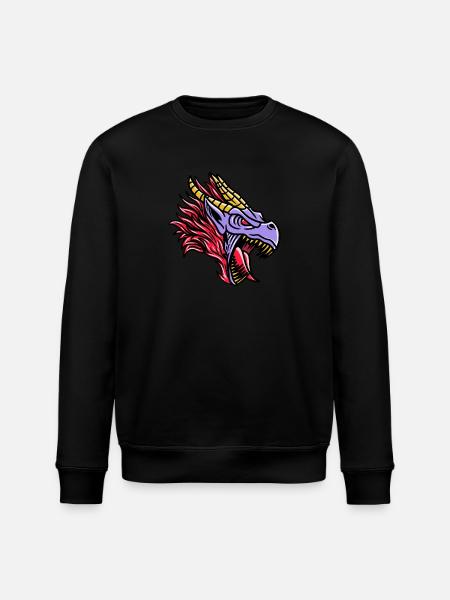 Fantasy RPG Dragon Magic Dungeon - Stanley/Stella ROLLER Unisex Organic Sweatshirt - black