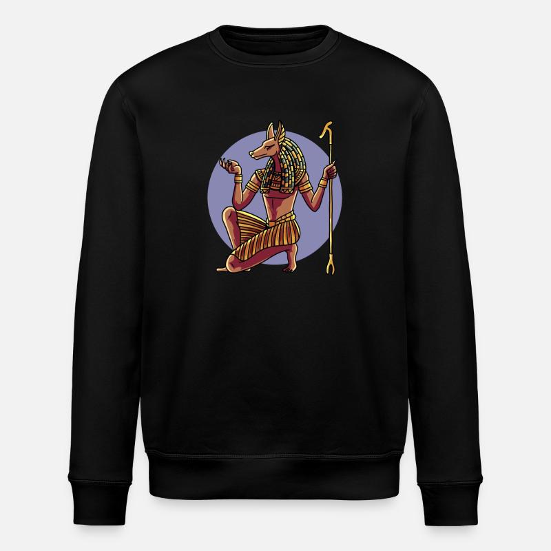 Hieroglyphs King Tut Egyptian Mythology - Stanley/Stella ROLLER Unisex Organic Sweatshirt - black