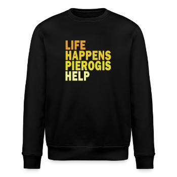 Pierogi Lover Polish Dumpling Pierogies Poland - Stanley/Stella Unisex Bio-Sweatshirt ROLLER - Schwarz - Vorne - Nik (191cm)