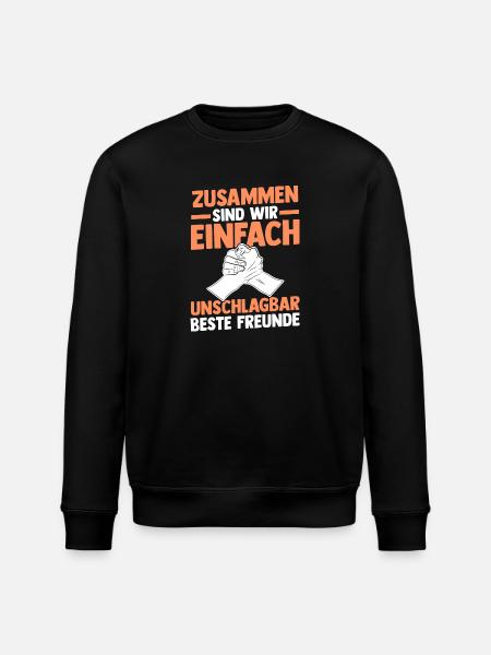 Beste Freunde - Stanley/Stella Unisex Bio-Sweatshirt ROLLER - Schwarz