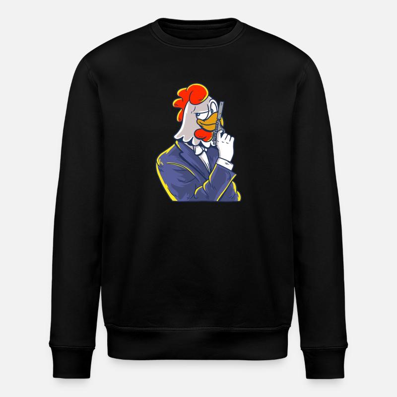 Poulet Agent Officier Détective - Sweat bio ROLLER Stanley/Stella Unisexe - noir