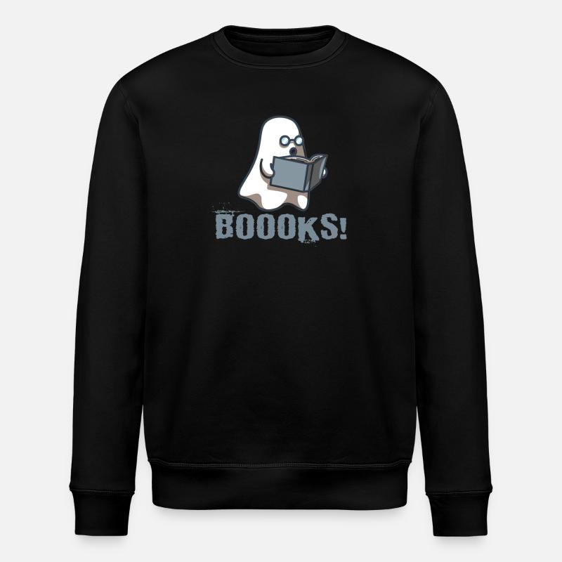 Book Nerd Boooks Librarian Reading - Stanley/Stella ROLLER Unisex Organic Sweatshirt - black