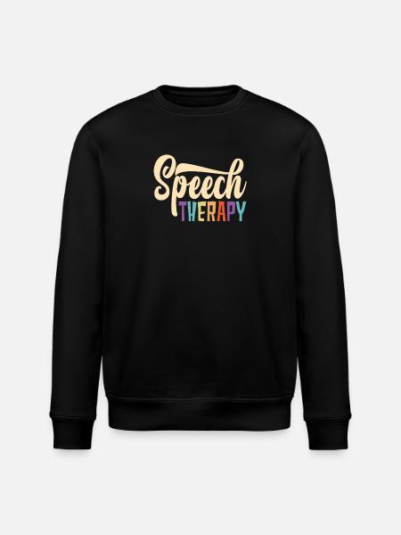 Speech Therapy Bunte Buchstaben - Stanley/Stella Unisex Bio-Sweatshirt ROLLER - Schwarz