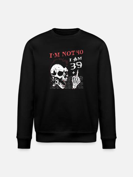 Ho 39 anni e più il dito medio - 40° compleanno - Felpa ecologica unisex ROLLER di Stanley/Stella - nero