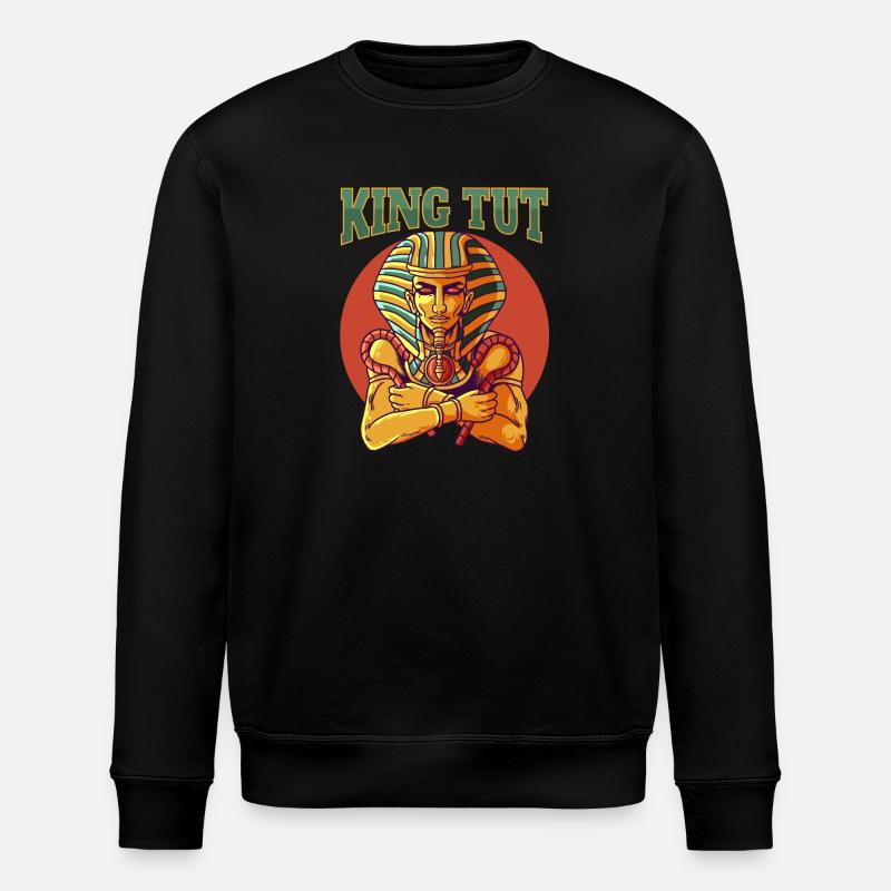 Tutankhamen Sloth Egyptian Mythology - Stanley/Stella ROLLER Unisex Organic Sweatshirt - black