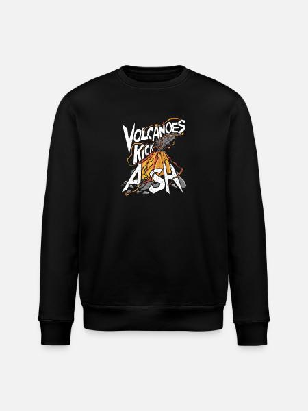 Volcano – Ash, Lava and Fire - Stanley/Stella ROLLER Unisex Organic Sweatshirt - black