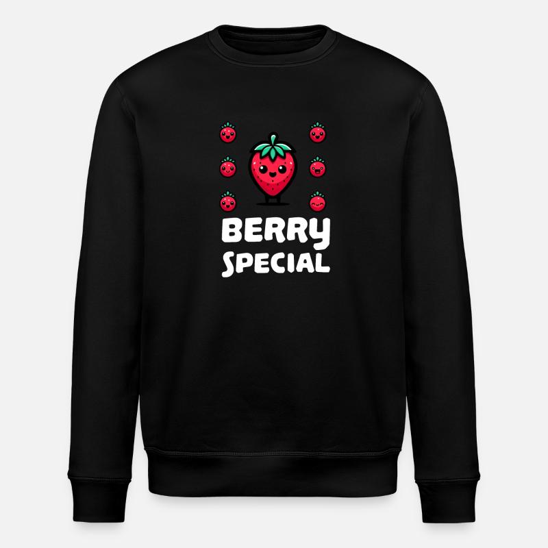 Berry Special Erdbeere - Stanley/Stella Unisex Bio-Sweatshirt ROLLER - Schwarz