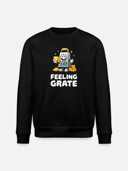 Feeling Burrs Cheese Grater - Stanley/Stella ROLLER Unisex Organic Sweatshirt - black