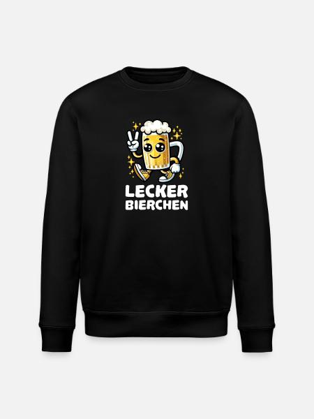 Lecker Bierchen Cartoon - Stanley/Stella Unisex Bio-Sweatshirt ROLLER - Schwarz