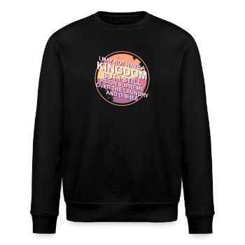 Herrschaft über Wäsche und Geschirr Hausfrau - Stanley/Stella Unisex Bio-Sweatshirt ROLLER - Schwarz - Vorne - Nik (191cm)