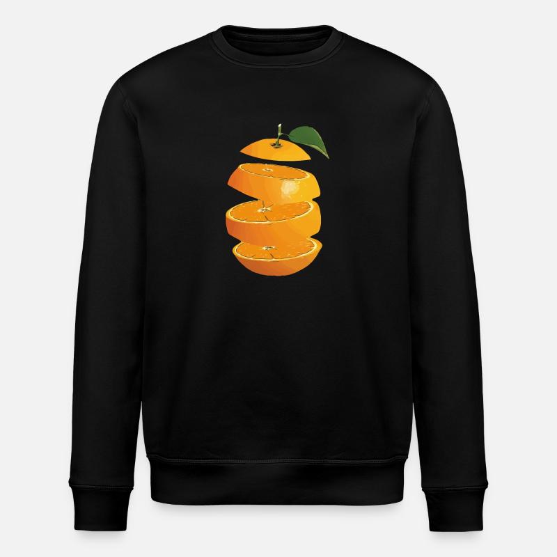 Orange Fruit - Stanley/Stella ROLLER Unisex Organic Sweatshirt - black