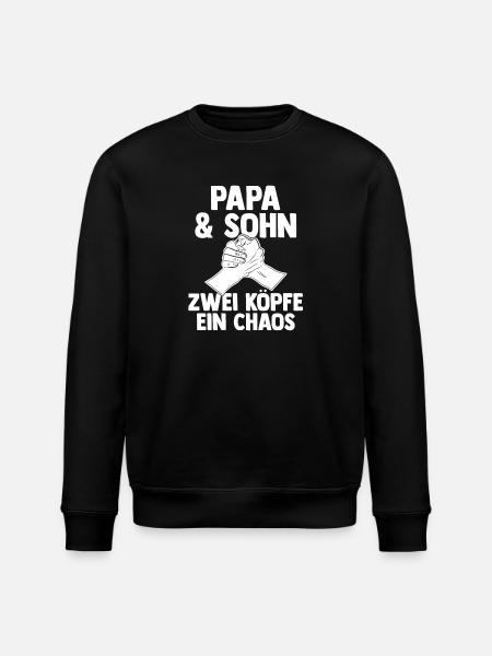 Dad and son - Stanley/Stella ROLLER Unisex Organic Sweatshirt - black