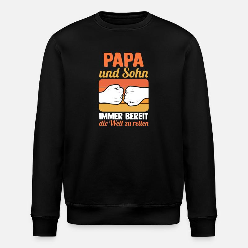Papa et fils - Sweat bio ROLLER Stanley/Stella Unisexe - noir