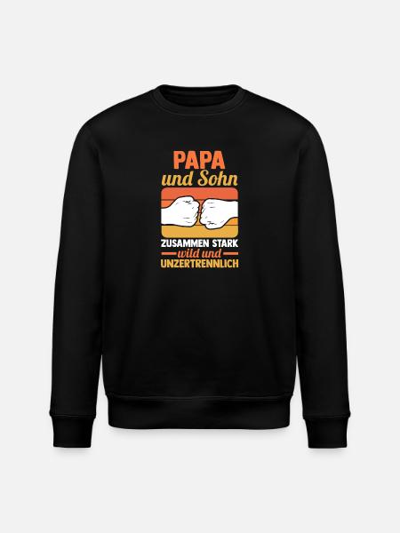 Dad and son - Stanley/Stella ROLLER Unisex Organic Sweatshirt - black