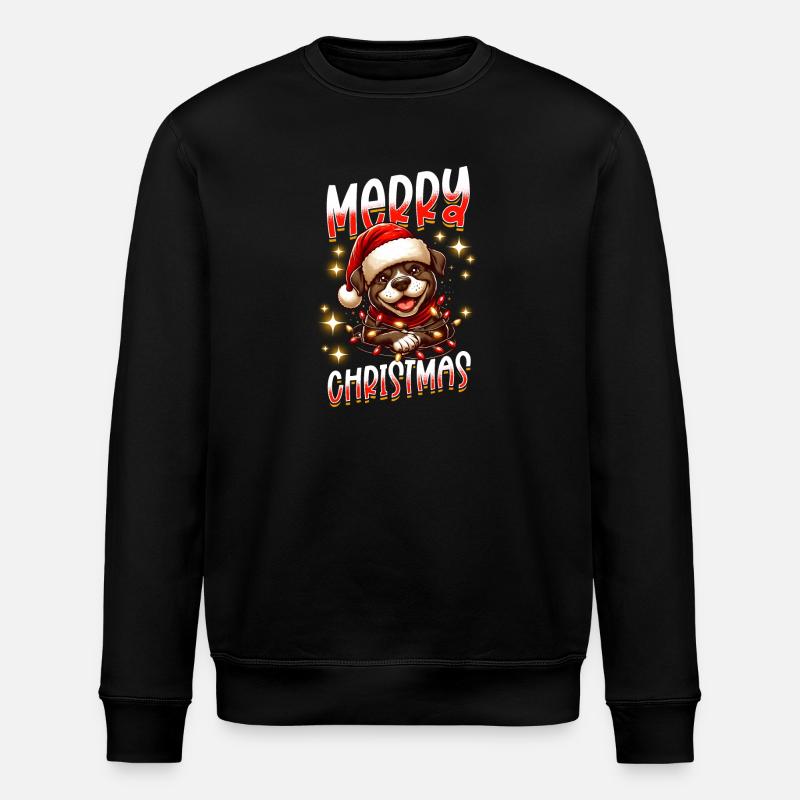 Noël Chien Joyeux Noël - Sweat bio ROLLER Stanley/Stella Unisexe - noir