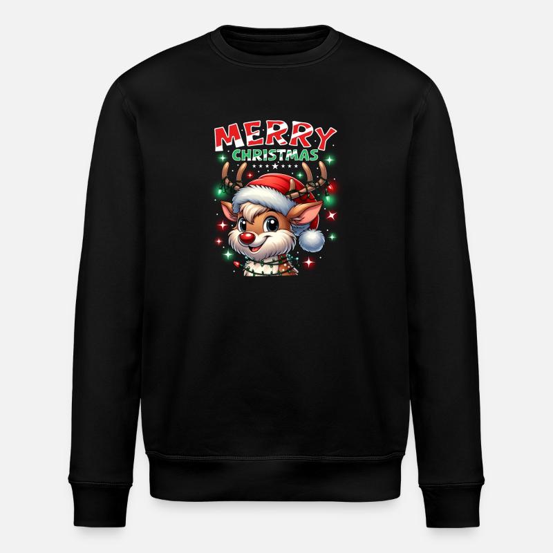 Noël Renne Joyeux Noël - Sweat bio ROLLER Stanley/Stella Unisexe - noir