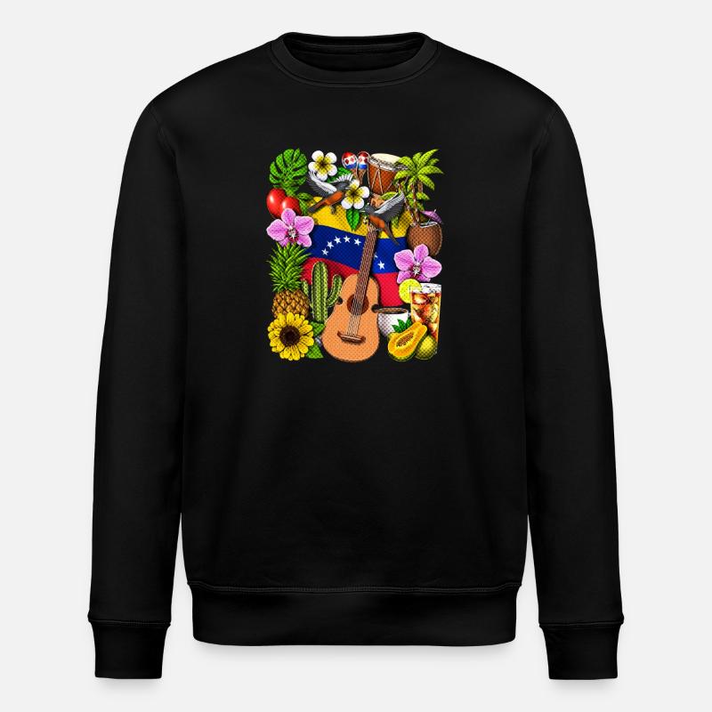 Venezuela Pride - Stanley/Stella ROLLER Unisex Organic Sweatshirt - black
