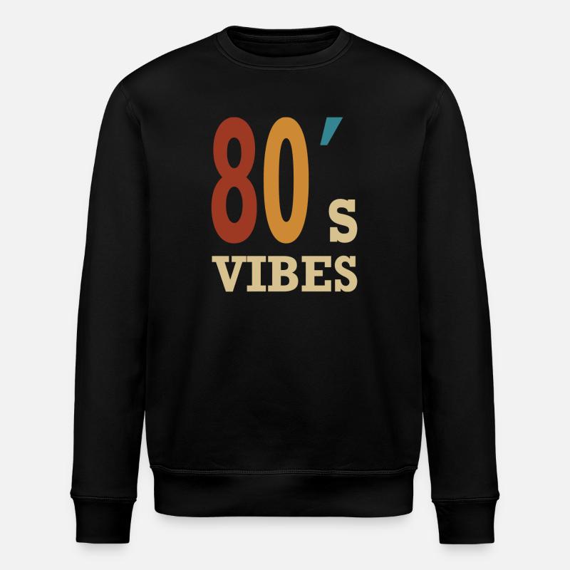 80s Party Gift - Stanley/Stella ROLLER Unisex Organic Sweatshirt - black