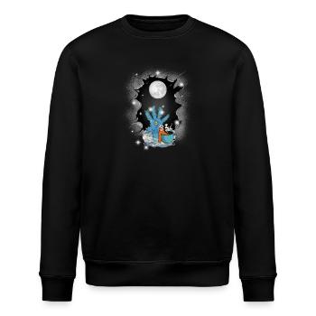 Halloween Fantasy lustig gruselig spaßig - Stanley/Stella Unisex Bio-Sweatshirt ROLLER - Schwarz - Vorne - Nik (191cm)