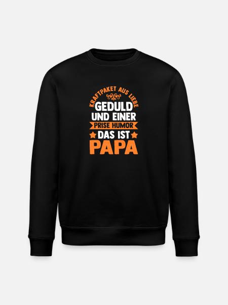 Father Dad - Stanley/Stella ROLLER Unisex Organic Sweatshirt - black