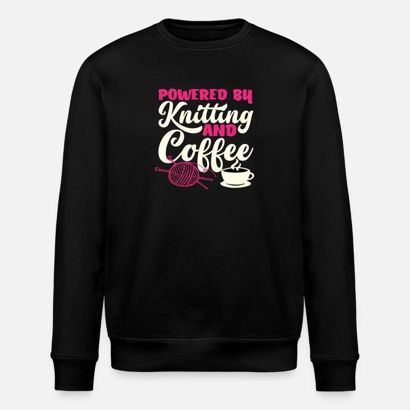 Knitted Powered by Coffee - Stanley/Stella ROLLER Unisex Organic Sweatshirt - black