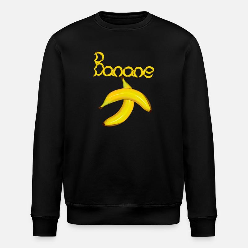 Banane Fruit de la banane - Sweat bio ROLLER Stanley/Stella Unisexe - noir