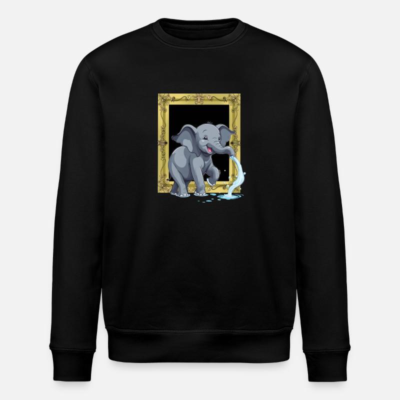 Éléphant Trompe d’éléphant - Sweat bio ROLLER Stanley/Stella Unisexe - noir