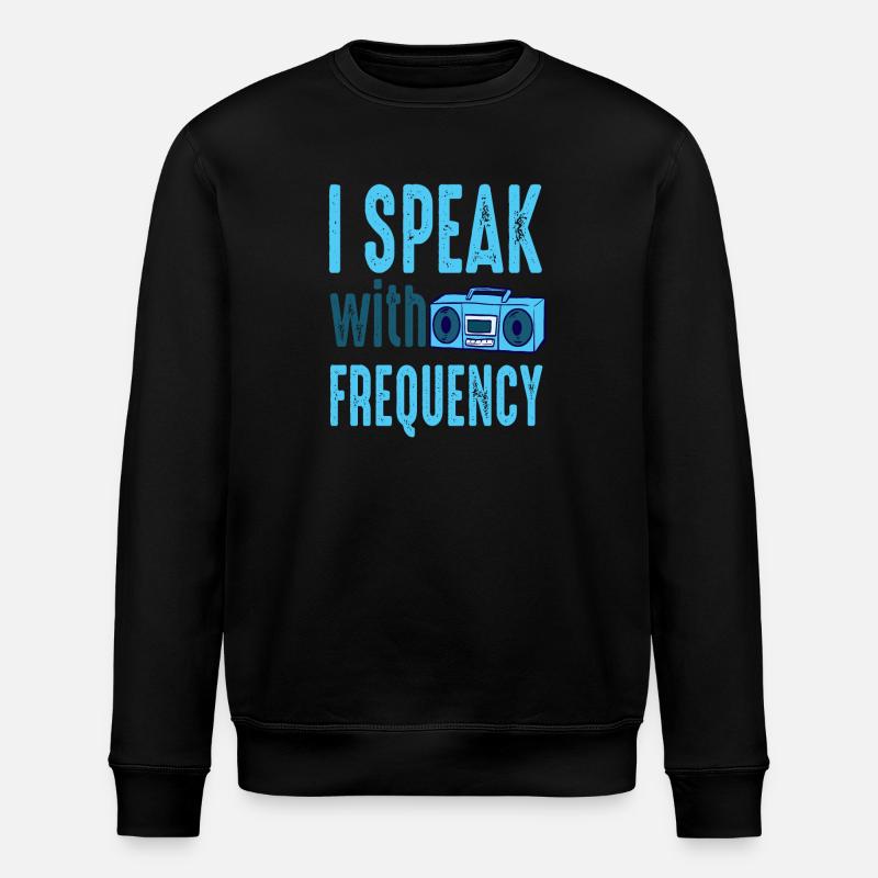 Amateur Sprechen mit Frequenz Amateurfunk - Stanley/Stella Unisex Bio-Sweatshirt ROLLER - Schwarz