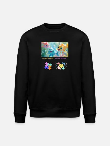 Pêcher l’amitié Accepter les différences - Sweat bio ROLLER Stanley/Stella Unisexe - noir