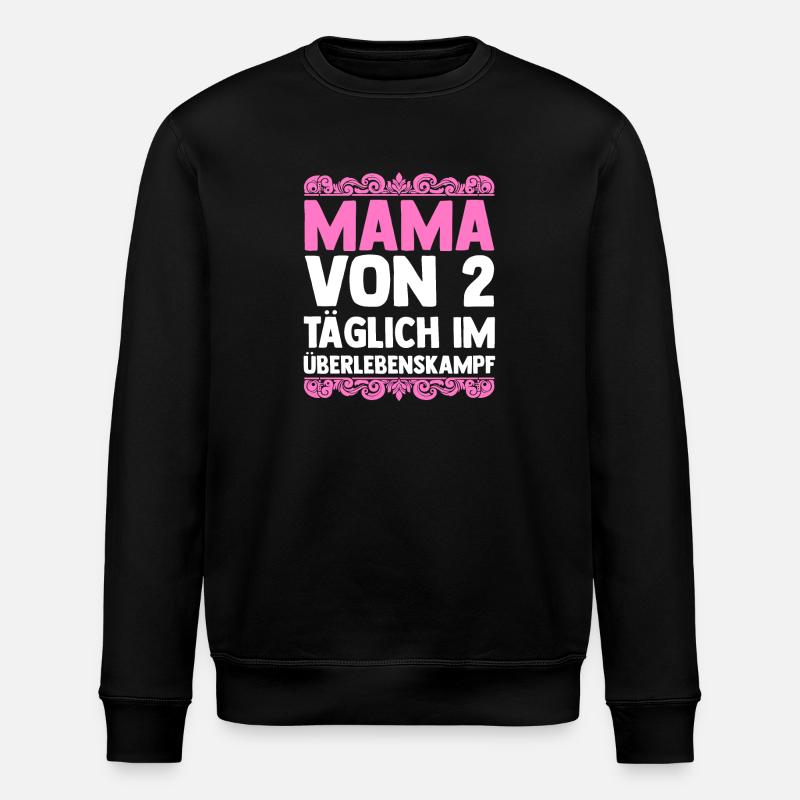 Maman de 2 enfants - Sweat bio ROLLER Stanley/Stella Unisexe - noir