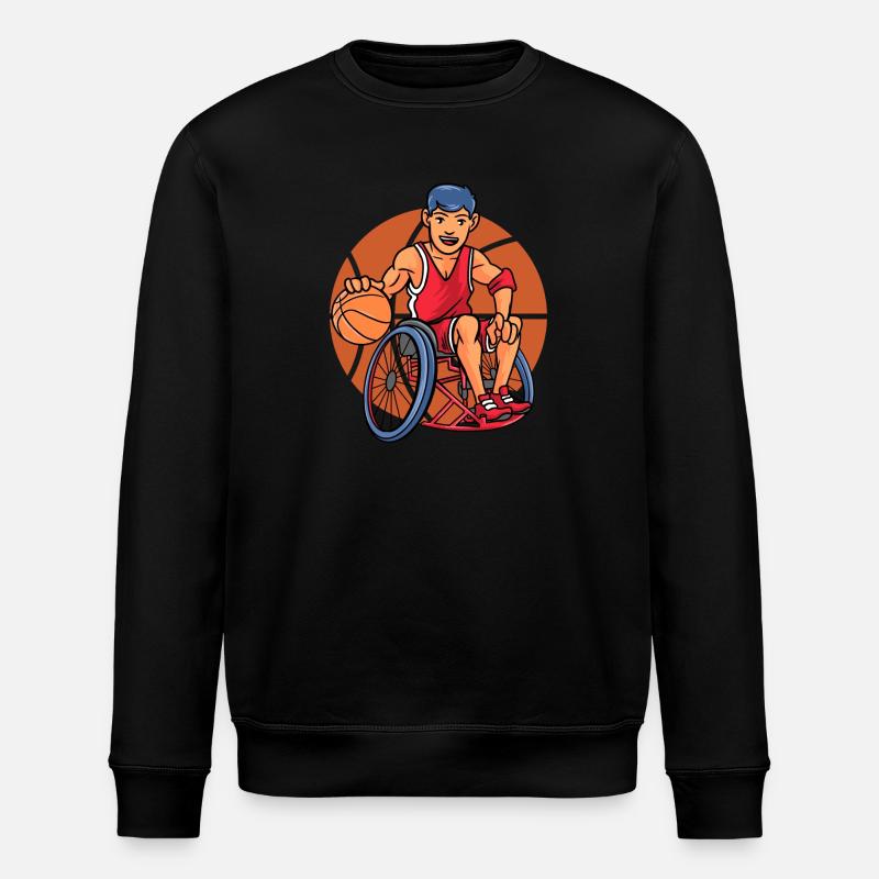 Sportlehrer Rollstuhlbasketball - Stanley/Stella Unisex Bio-Sweatshirt ROLLER - Schwarz