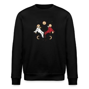 occulte spirituel phase de lune céleste satanique - Sweat bio ROLLER Stanley/Stella Unisexe - noir - Devant - Nik (191cm)