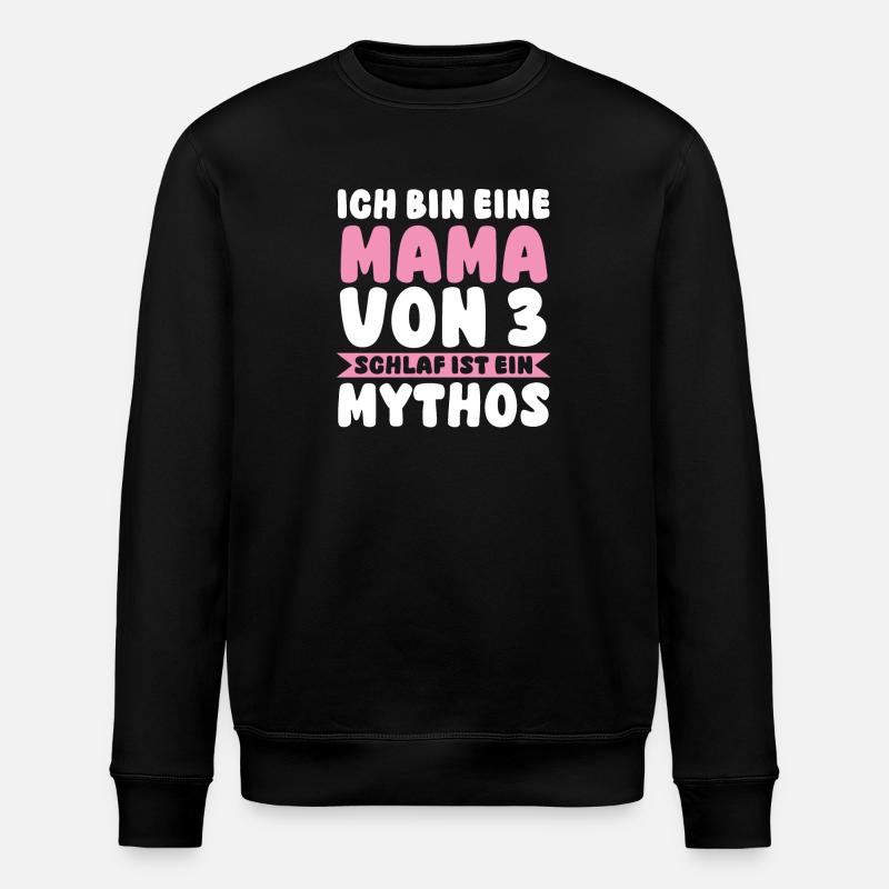 Maman de 3 enfants - Sweat bio ROLLER Stanley/Stella Unisexe - noir