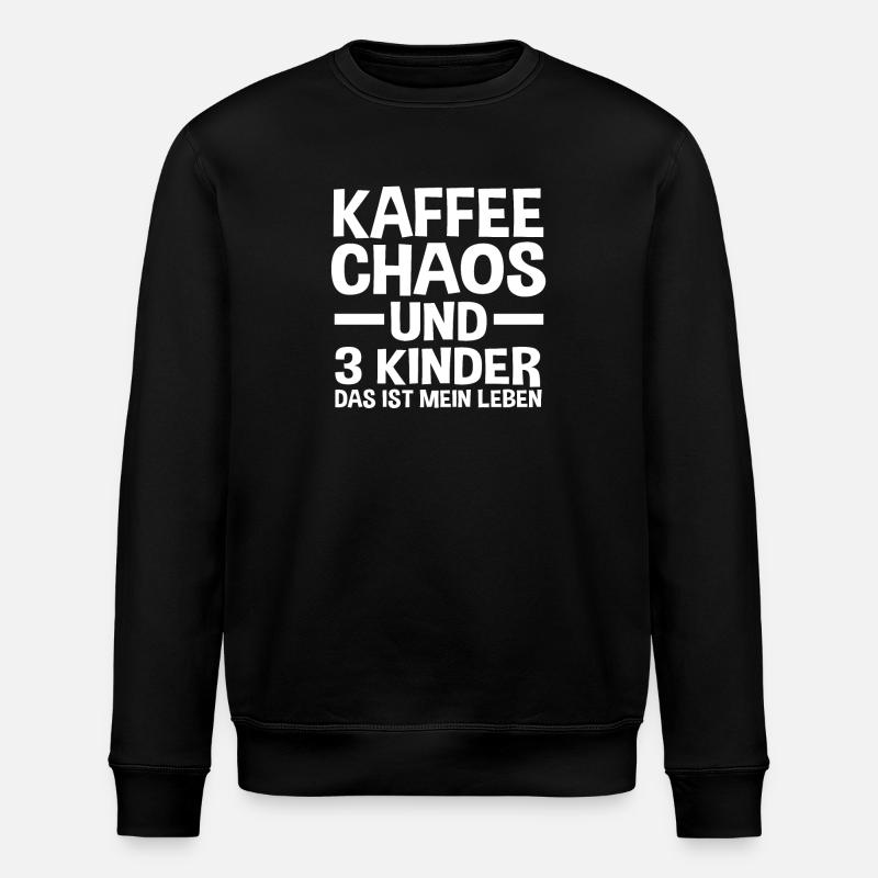 Mama Von 3 Kindern - Stanley/Stella Unisex Bio-Sweatshirt ROLLER - Schwarz