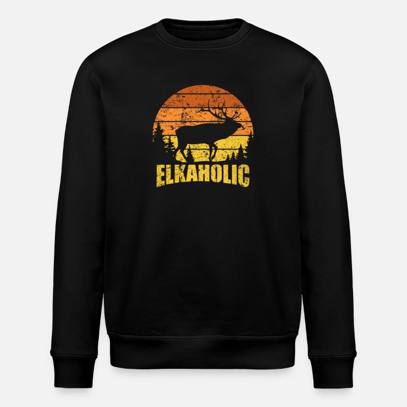 Chasse à l’élan Elkaholic Hunters - Sweat bio ROLLER Stanley/Stella Unisexe - noir