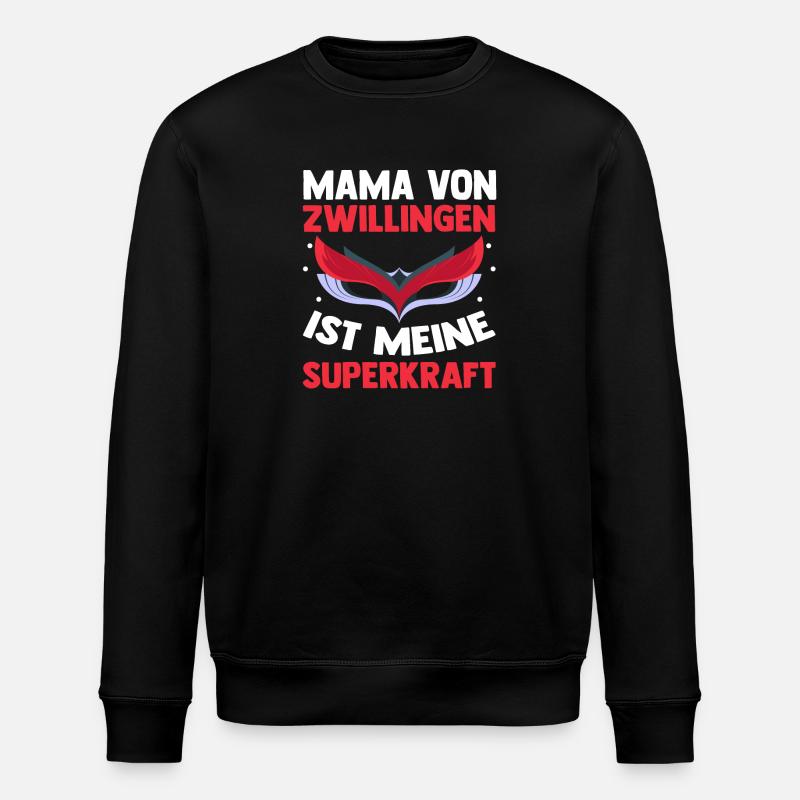 Maman de jumeaux - Sweat bio ROLLER Stanley/Stella Unisexe - noir