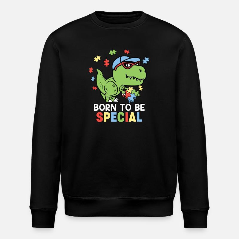 Autism Autistic - Stanley/Stella ROLLER Unisex Organic Sweatshirt - black