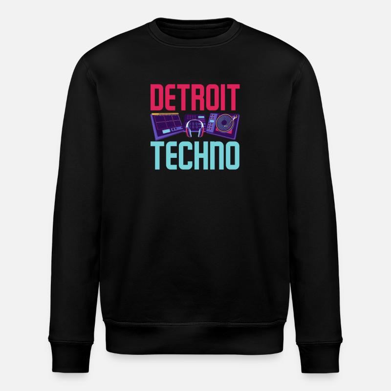 Detroit Techno Für Techno Lover - Stanley/Stella Unisex Bio-Sweatshirt ROLLER - Schwarz